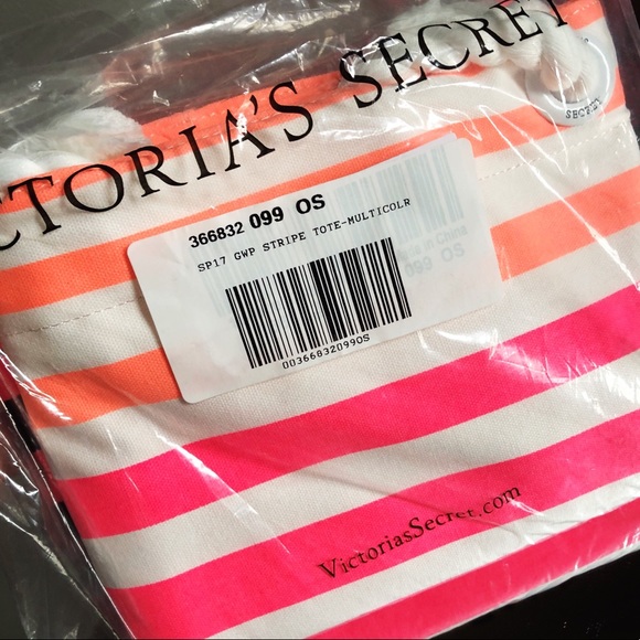 VICTORIA SECRET PINK STRIPES BEACK TOTE - Picture 4 of 4